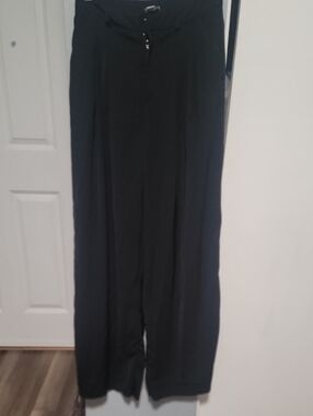 Maeve Men's Black Wide-Leg Dress Pants